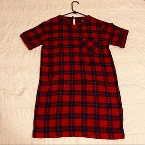 Flannel shirt-dress